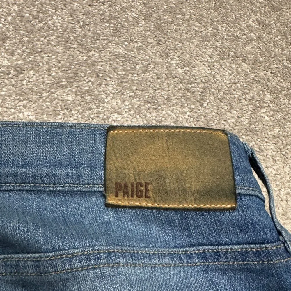 Paige Federal Hammonds Straight Slim Denim Jeans Men 34 Blue Medium Wash Stretch